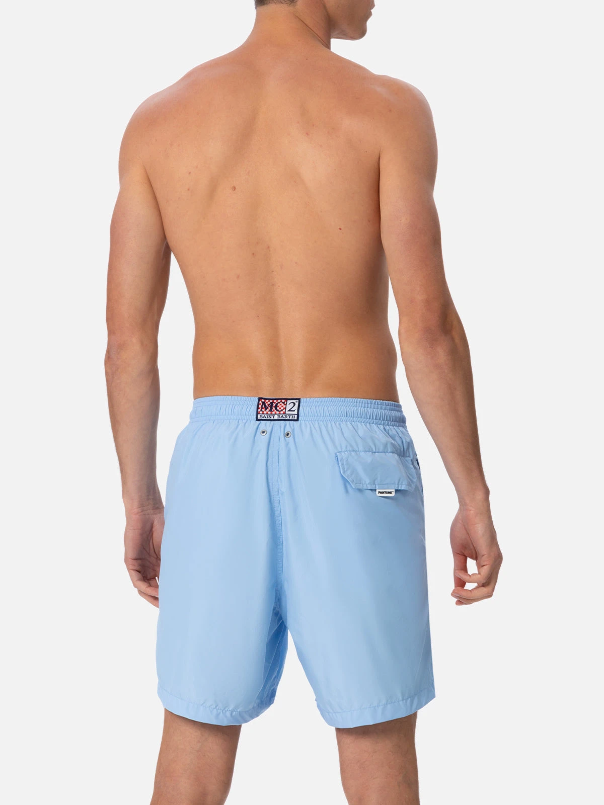 MC2 Saint Barth Man Lightweight Fabric Sky Blue Swim Shorts Lighting Pantone | PANTONE® SPECIAL EDITION 6 MC2 Saint Barth Man Lightweight Fabric Sky Blue Swim Shorts Lighting Pantone | PANTONE® SPECIAL EDITION - Image 4