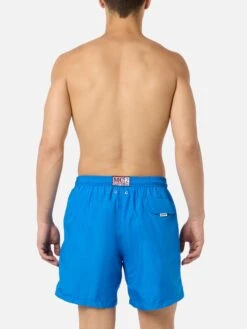MC2 Saint Barth Man Lightweight Fabric Bluette Swim Shorts Lighting Pantone | PANTONE® SPECIAL EDITION -MC2 Saint Barth Shop UID LIG000400191F MAN SWIMSHORT BLUE 4