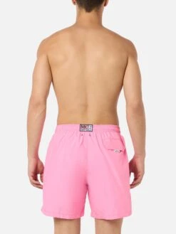 MC2 Saint Barth Man Lightweight Fabric Pink Swim Shorts Lighting Pantone | PANTONE® SPECIAL EDITION -MC2 Saint Barth Shop UID LIG000400267F MAN SWIMSHORT PINK 4