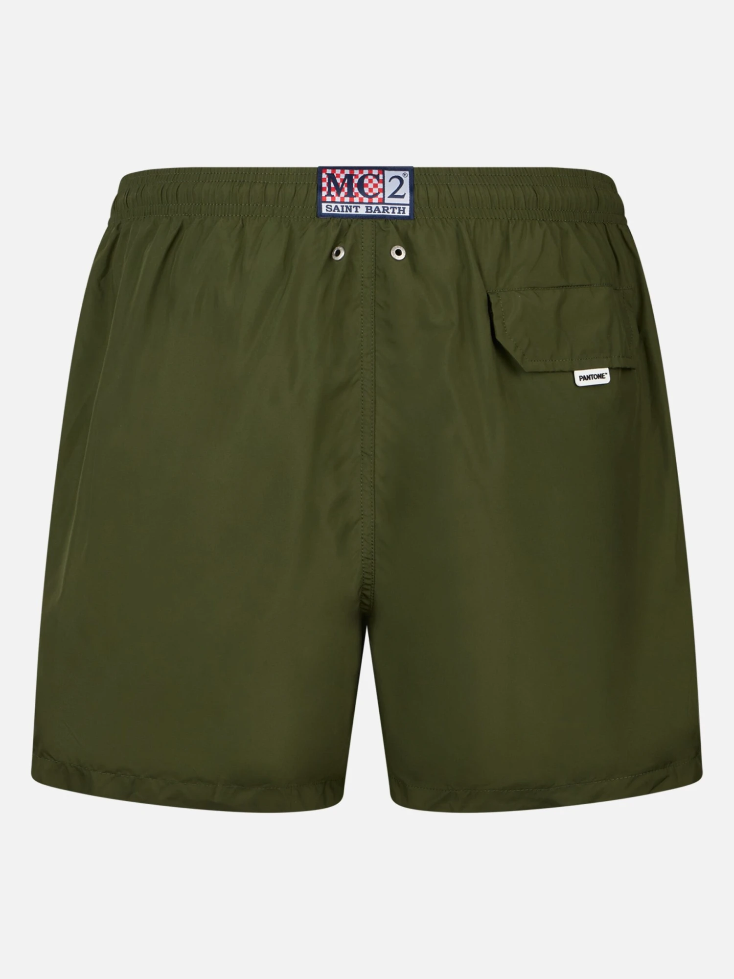 MC2 Saint Barth Man Lightweight Fabric Military Green Swim Shorts Lighting Pantone | PANTONE® SPECIAL EDITION 4 MC2 Saint Barth Man Lightweight Fabric Military Green Swim Shorts Lighting Pantone | PANTONE® SPECIAL EDITION - Image 2