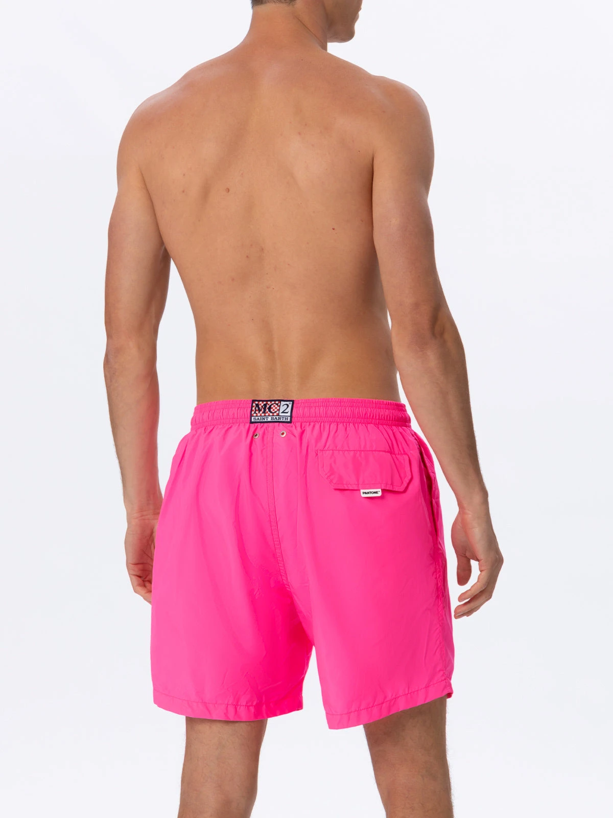 MC2 Saint Barth Man Lightweight Fabric Fluo Pink Swim Shorts Lighting Pantone | PANTONE® SPECIAL EDITION 6 MC2 Saint Barth Man Lightweight Fabric Fluo Pink Swim Shorts Lighting Pantone | PANTONE® SPECIAL EDITION - Image 4