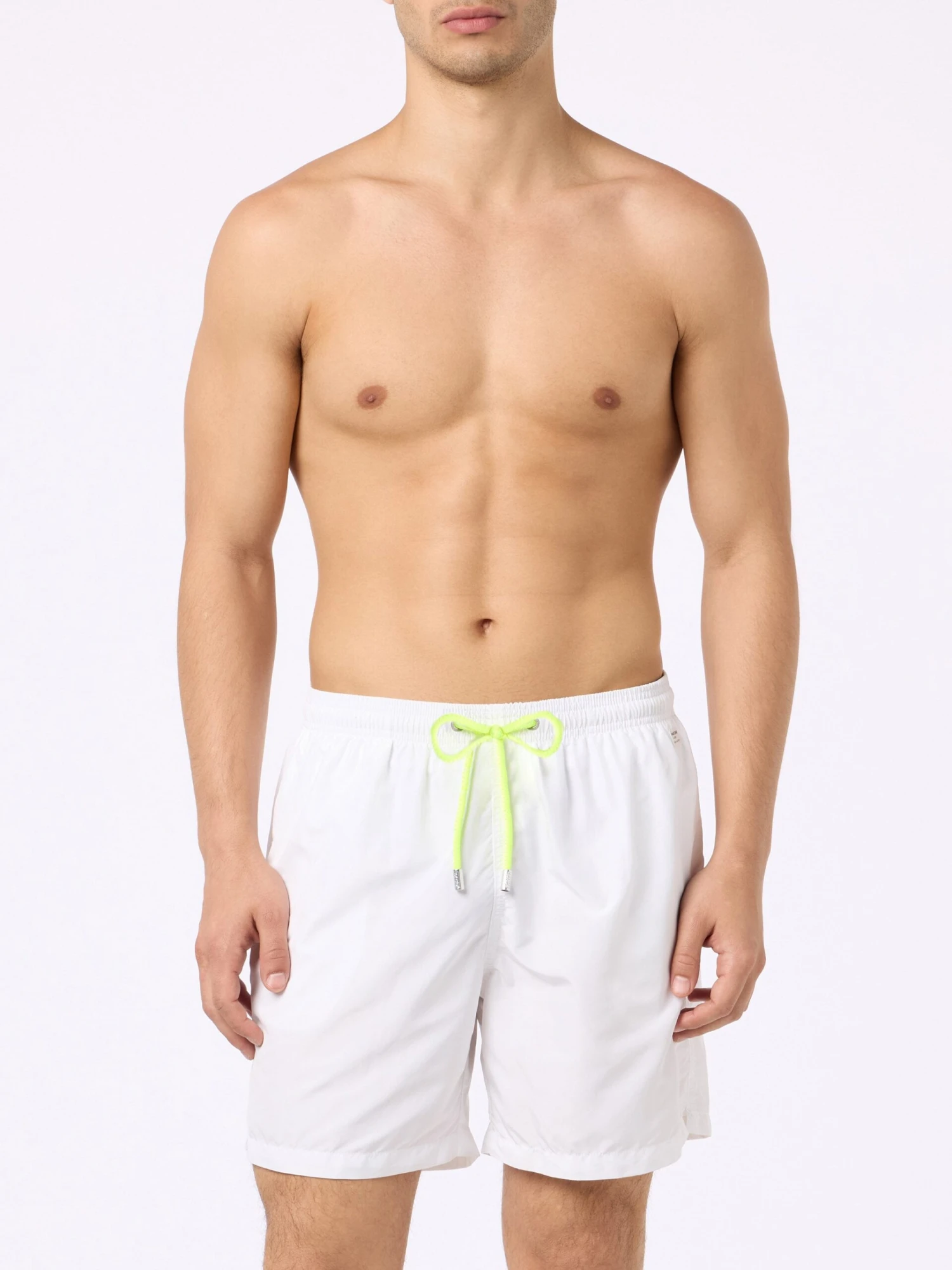 MC2 Saint Barth Man Lightweight Fabric White Swim Shorts Lighting Pantone | PANTONE® SPECIAL EDITION 6 MC2 Saint Barth Man Lightweight Fabric White Swim Shorts Lighting Pantone | PANTONE® SPECIAL EDITION - Image 4