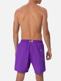 MC2 Saint Barth Lightweight Fabric Purple Swim Shorts Lighting Pantone | PANTONE® SPECIAL EDITION -MC2 Saint Barth Shop UID LIG000401617H MAN SWIMSHORT PINK SOLID COLOR 4
