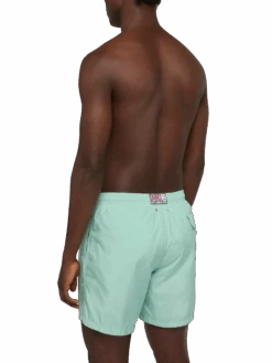 MC2 Saint Barth Lightweight Fabric Sage Green Swim Shorts Lighting Pantone | PANTONE® SPECIAL EDITION -MC2 Saint Barth Shop UID LIG000401625H MAN SWIMSHORT GREEN PLAIN.COLOR PANTONE 3