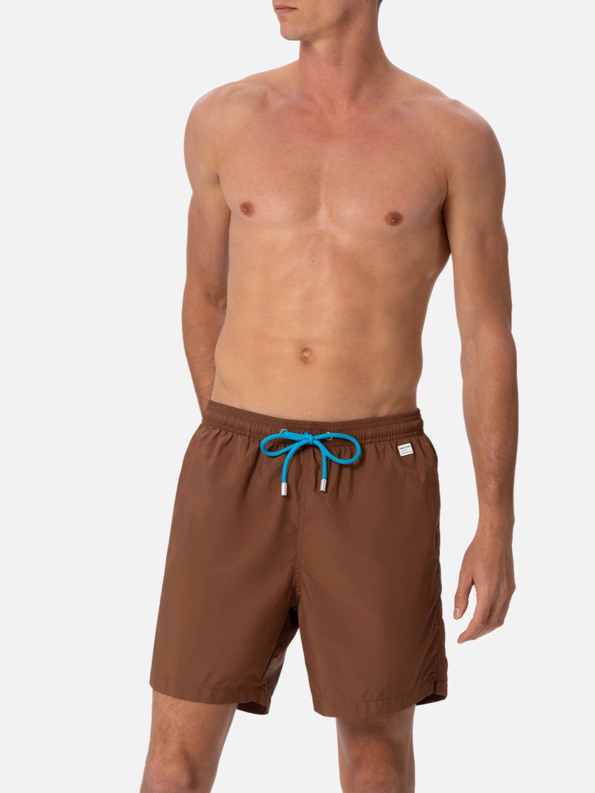 MC2 Saint Barth Man Lightweight Fabric Brown Swim Shorts Lighting Pantone | PANTONE® SPECIAL EDITION 6 MC2 Saint Barth Man Lightweight Fabric Brown Swim Shorts Lighting Pantone | PANTONE® SPECIAL EDITION - Image 4