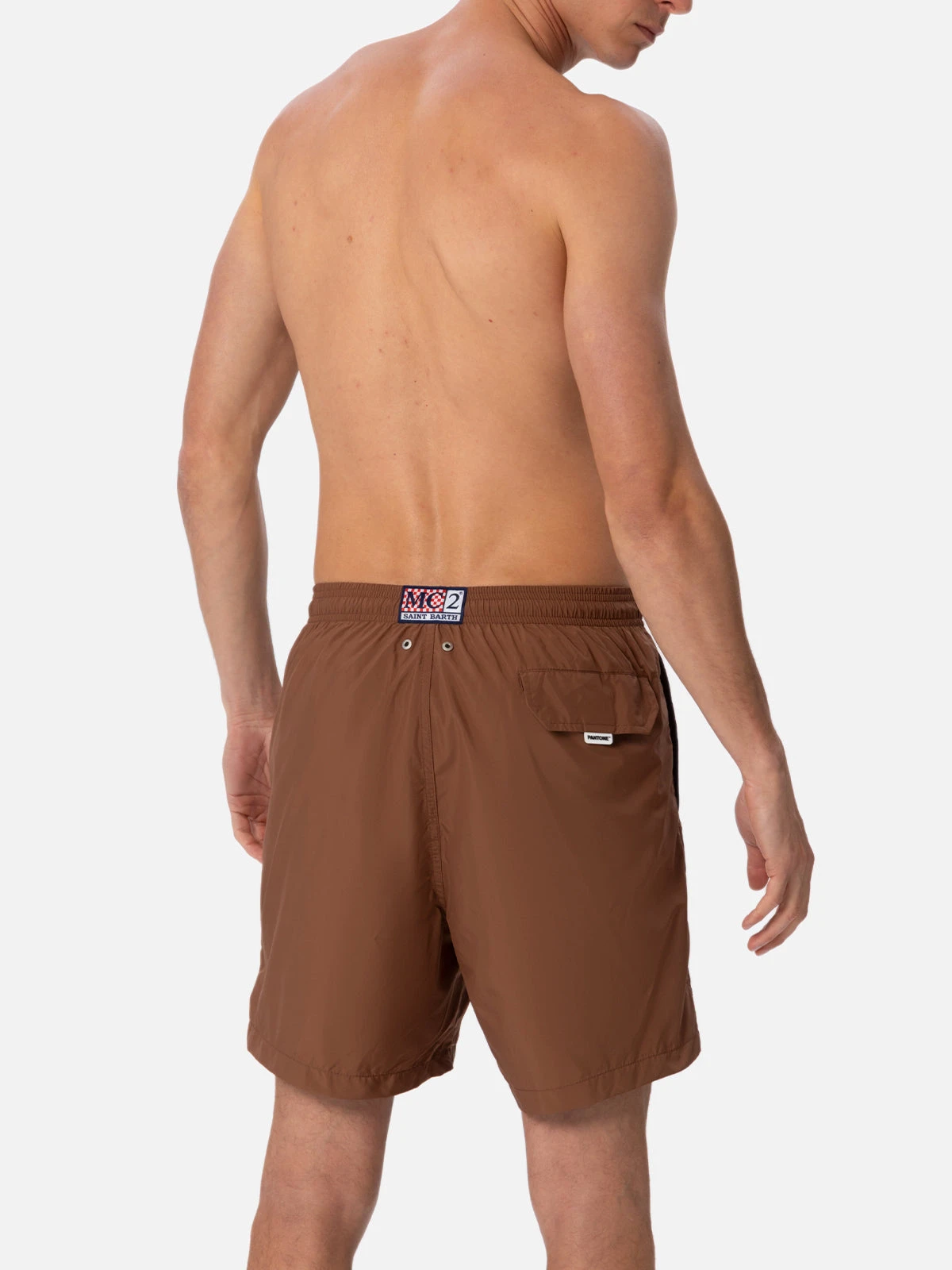 MC2 Saint Barth Man Lightweight Fabric Brown Swim Shorts Lighting Pantone | PANTONE® SPECIAL EDITION 7 MC2 Saint Barth Man Lightweight Fabric Brown Swim Shorts Lighting Pantone | PANTONE® SPECIAL EDITION - Image 5