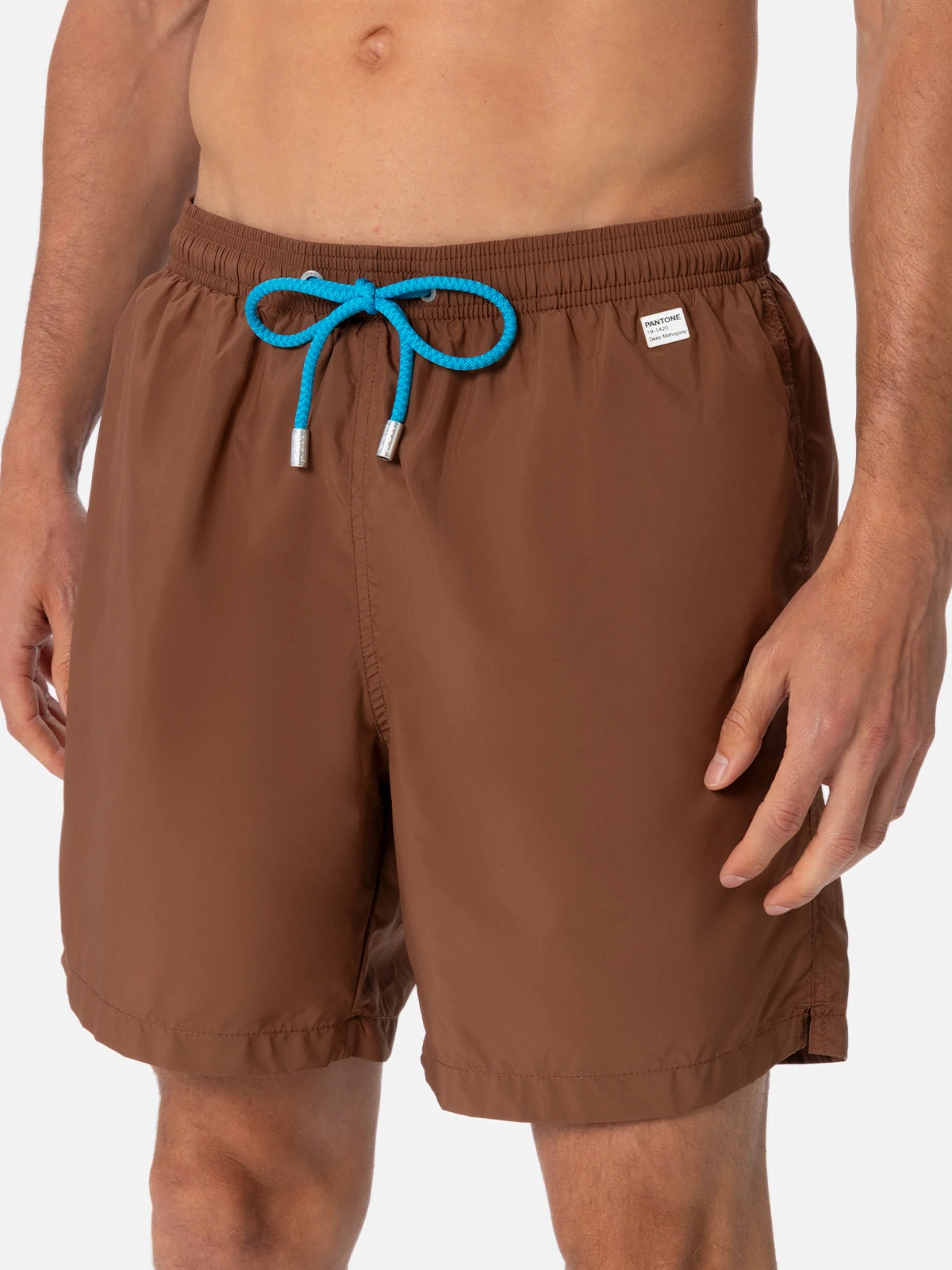 MC2 Saint Barth Man Lightweight Fabric Brown Swim Shorts Lighting Pantone | PANTONE® SPECIAL EDITION 5 MC2 Saint Barth Man Lightweight Fabric Brown Swim Shorts Lighting Pantone | PANTONE® SPECIAL EDITION - Image 3