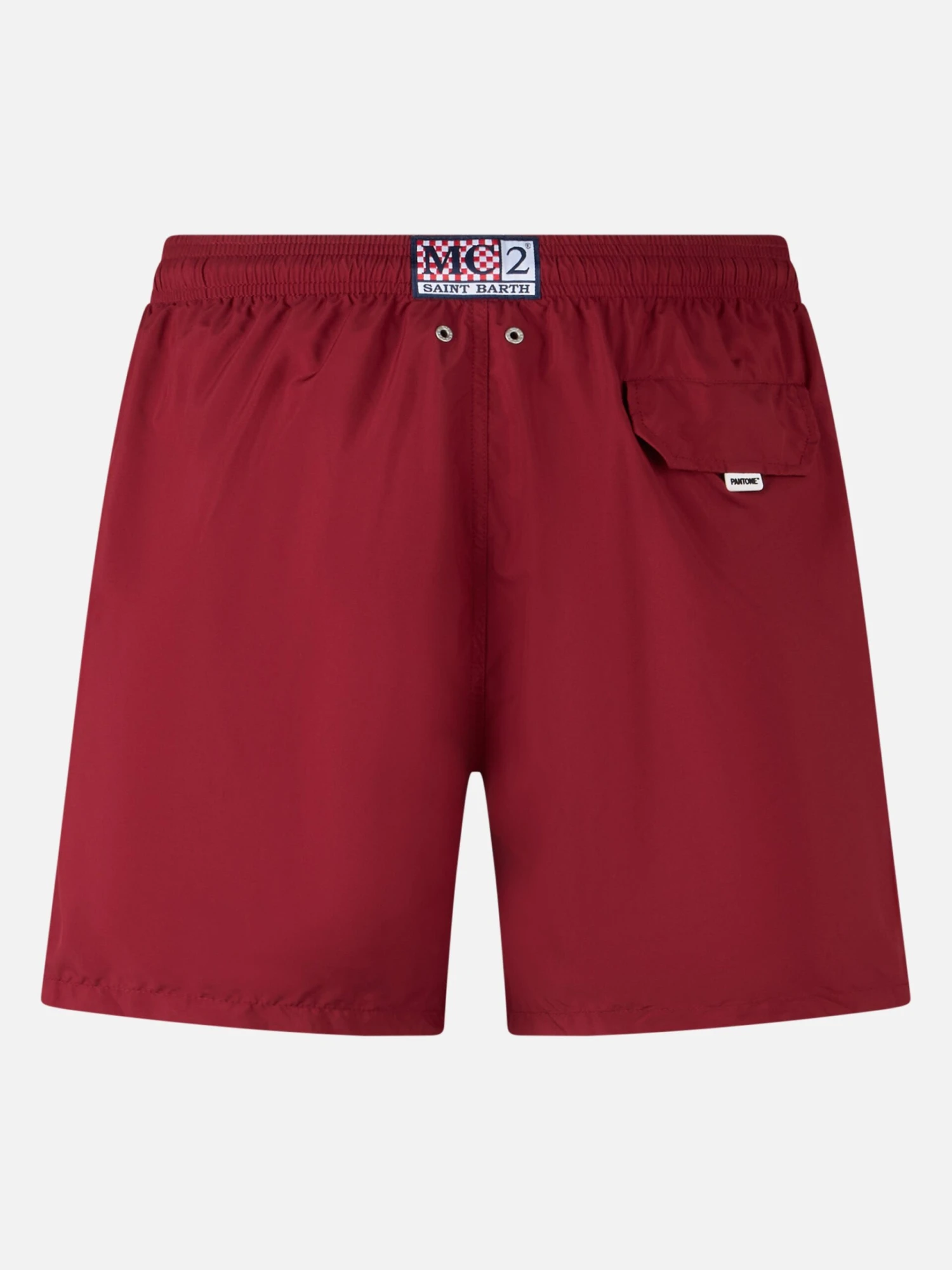 MC2 Saint Barth Man Lightweight Fabric Burgundy Swim Shorts Lighting Pantone | PANTONE® SPECIAL EDITION 4 MC2 Saint Barth Man Lightweight Fabric Burgundy Swim Shorts Lighting Pantone | PANTONE® SPECIAL EDITION - Image 2