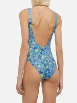 MC2 Saint Barth Lora Scoopback One Piece Swimsuit With Margaret Annie Print | MADE WITH LIBERTY FABRIC -MC2 Saint Barth Shop UID LOR000100245H WOMAN ONEPIECE 00245H BLU 20250320120001 3