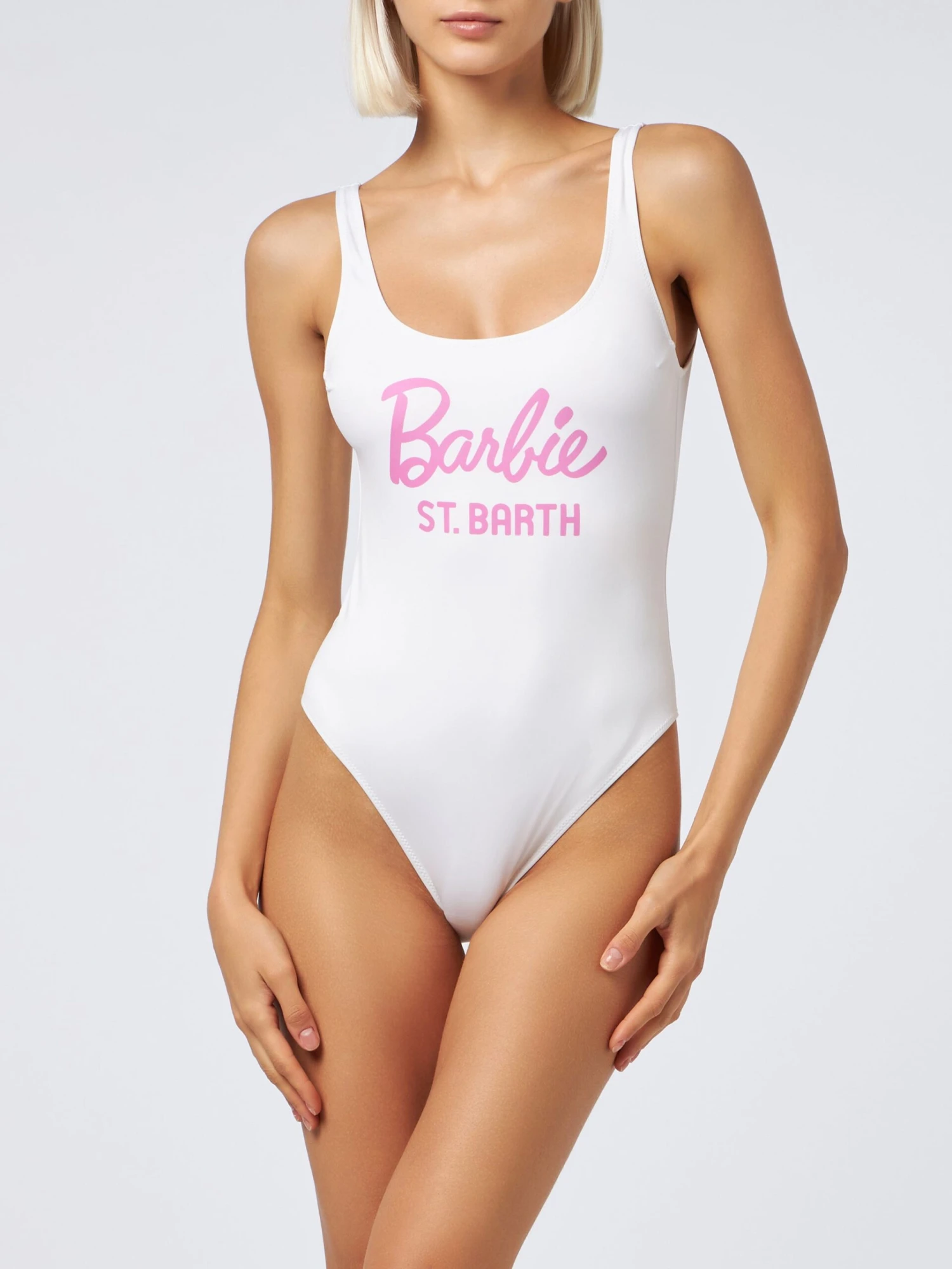 MC2 Saint Barth Woman Scoopback One Piece Swimsuit Lora With Barbie Logo | BARBIE SPECIAL EDITION 5 MC2 Saint Barth Woman Scoopback One Piece Swimsuit Lora With Barbie Logo | BARBIE SPECIAL EDITION - Image 3