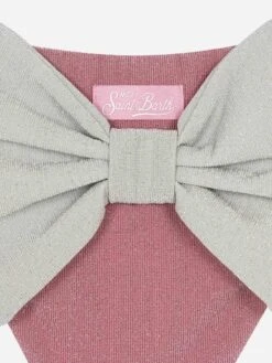 MC2 Saint Barth Madame Pink Lurex Swim Briefs With Bow -MC2 Saint Barth Shop UID MAD000101162H GIRL BOTTOM PINK 20250214183500 03