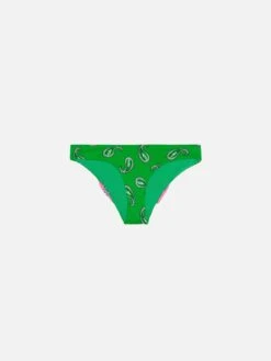 MC2 Saint Barth Girl Swim Briefs With Paisley Print -MC2 Saint Barth Shop UID MAD000102030B GIRL BOTTOM GREEN 0 0 1