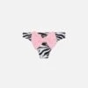 Girl Zebra Printed Swim Briefs With Bow -MC2 Saint Barth Shop UID MAD0001ZBCO21 GIRL BOTTOM BLACK 0 0 2