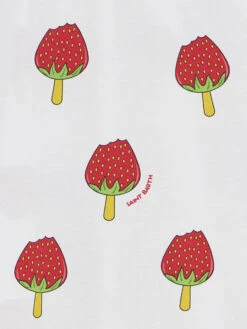 MC2 Saint Barth Girl Cotton Dress Masha With Strawberry Popsicle Print -MC2 Saint Barth Shop UID MAS000102091F KIDS DRESS WHITE 20240707123510 3