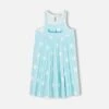 MC2 Saint Barth Girl Cotton Dress Masha With Print And "Biricchina" Embroidery