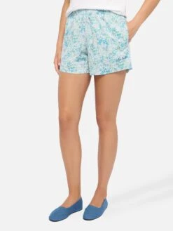 MC2 Saint Barth Meave Cotton Pull Up Shorts With Joanna Luise Print| MADE WITH LIBERTY FABRIC