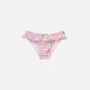 MC2 Saint Barth Melly Ruffled Swim Briefs With Flower Patch Print -MC2 Saint Barth Shop UID MELL00101092H GIRL BOTTOM PINK FUNNYPRINTS MC2 20250516141707 01