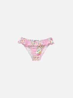 MC2 Saint Barth Melly Ruffled Swim Briefs With Flower Patch Print