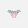 MC2 Saint Barth Melly Ruffled Swim Briefs With Betsy Patch Print | MADE WITH LIBERTY FABRIC -MC2 Saint Barth Shop UID MELL00104000H GIRL BOTTOM GREEN FLOWERS LIBERTY 20250516141707 01