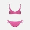 MC2 Saint Barth Paloma Jr Pink Bralette Bikini With Rhinestones -MC2 Saint Barth Shop UID PALO00200345H GIRL BIKINI PINK 01