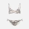 MC2 Saint Barth Paloma Jr Lurex Bralette Bikini With Zebra Print