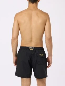 MC2 Saint Barth Black Classic Light Swim Shorts Patmos With Milan 125 Embroidery | AC MILAN 125 SPECIAL EDITION -MC2 Saint Barth Shop UID PATM00110215F MAN SWIMSHORT BLACK 20240709213504 2
