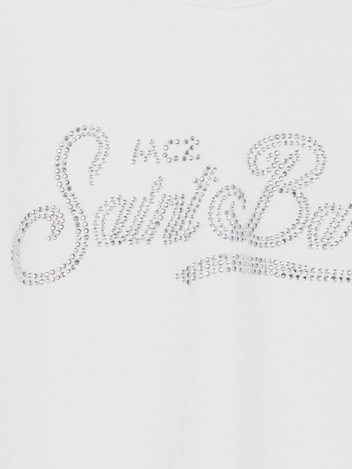 MC2 Saint Barth Girl White Long-sleeve T-shirt Penny With Saint Barth Rhinestones Logo 4 MC2 Saint Barth Girl White Long-sleeve T-shirt Penny With Saint Barth Rhinestones Logo - Image 2