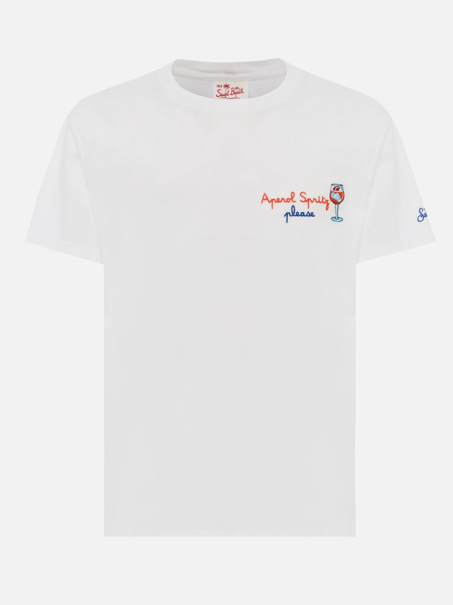 MC2 Saint Barth Classic Fit Cotton Jersey T-shirt Portofino With Aperol Spritz, Please Embroidery | APEROL SPECIAL EDITION 5 MC2 Saint Barth Classic Fit Cotton Jersey T-shirt Portofino With Aperol Spritz, Please Embroidery | APEROL SPECIAL EDITION - Image 3