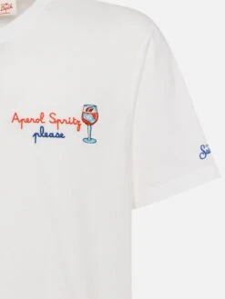 MC2 Saint Barth Classic Fit Cotton Jersey T-shirt Portofino With Aperol Spritz, Please Embroidery | APEROL SPECIAL EDITION 10 MC2 Saint Barth Classic Fit Cotton Jersey T-shirt Portofino With Aperol Spritz, Please Embroidery | APEROL SPECIAL EDITION -MC2 Saint Barth Shop UID POT000102703H MAN T SHIRT WHITE CAMPARIAPEROL 20250315084127 05