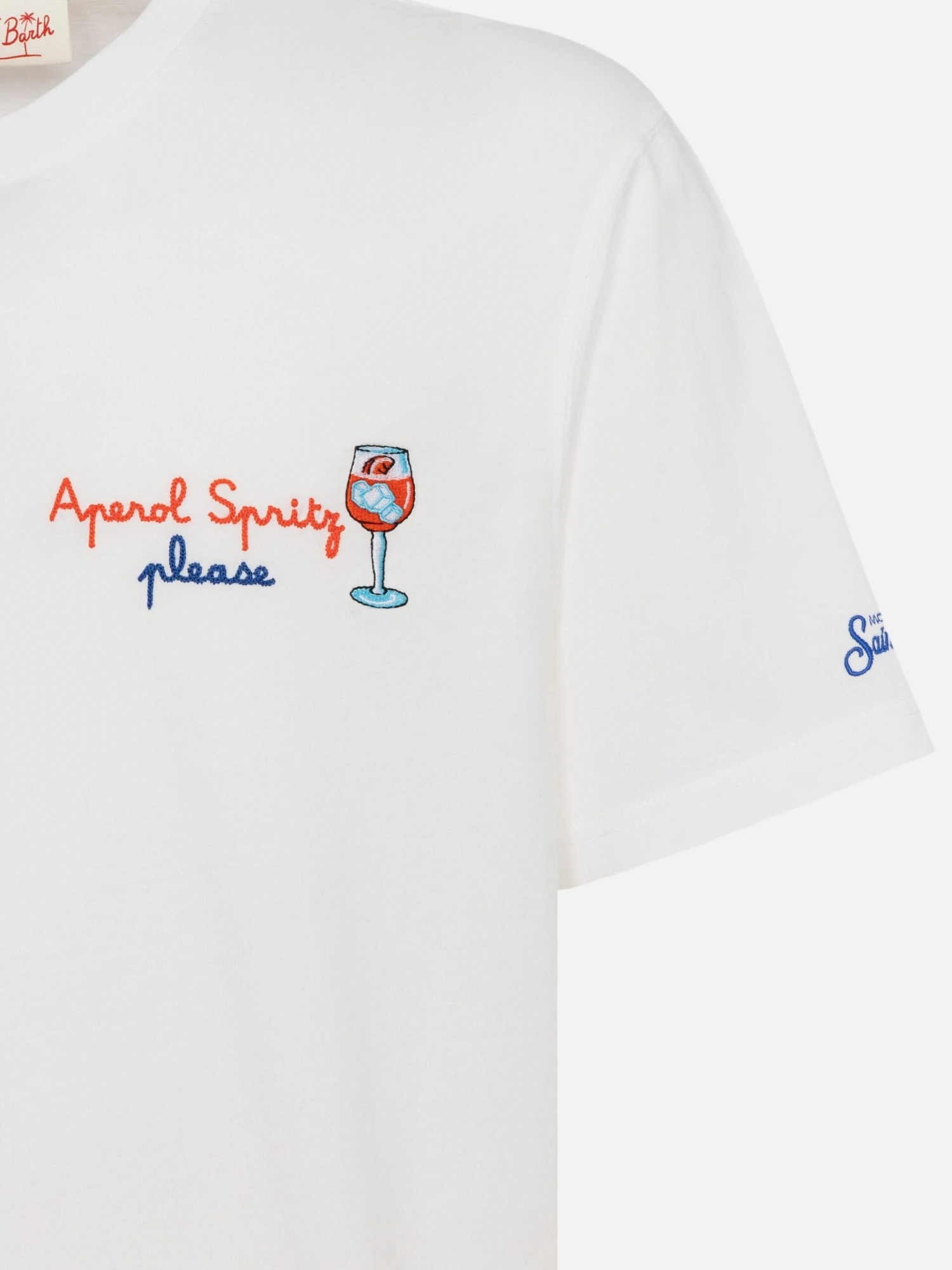 MC2 Saint Barth Classic Fit Cotton Jersey T-shirt Portofino With Aperol Spritz, Please Embroidery | APEROL SPECIAL EDITION 6 MC2 Saint Barth Classic Fit Cotton Jersey T-shirt Portofino With Aperol Spritz, Please Embroidery | APEROL SPECIAL EDITION - Image 4