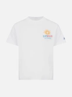 MC2 Saint Barth Portofino Jr Cotton Jersey T-shirt With Capriccio Di Mare Embroidery | INSULTI LUMINOSI SPECIAL EDITION