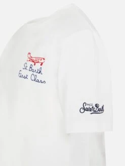 MC2 Saint Barth Portofino Jr Cotton Jersey T-shirt With First Class Embroidery -MC2 Saint Barth Shop UID POT000207181H BOY T SHIRT WHITE EMBROIDERY MC2 20250711083505 3
