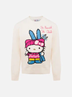 MC2 Saint Barth Girl Crewneck Sweater Princess With Hello Kitty Jacquard | HELLO KITTY SPECIAL EDITION