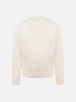 MC2 Saint Barth Girl Crewneck Sweater Princess With Hello Kitty Jacquard | HELLO KITTY SPECIAL EDITION -MC2 Saint Barth Shop UID PRC000110102E GIRL KNITWEAR WHITE FUNNY HELLO KITTY 02