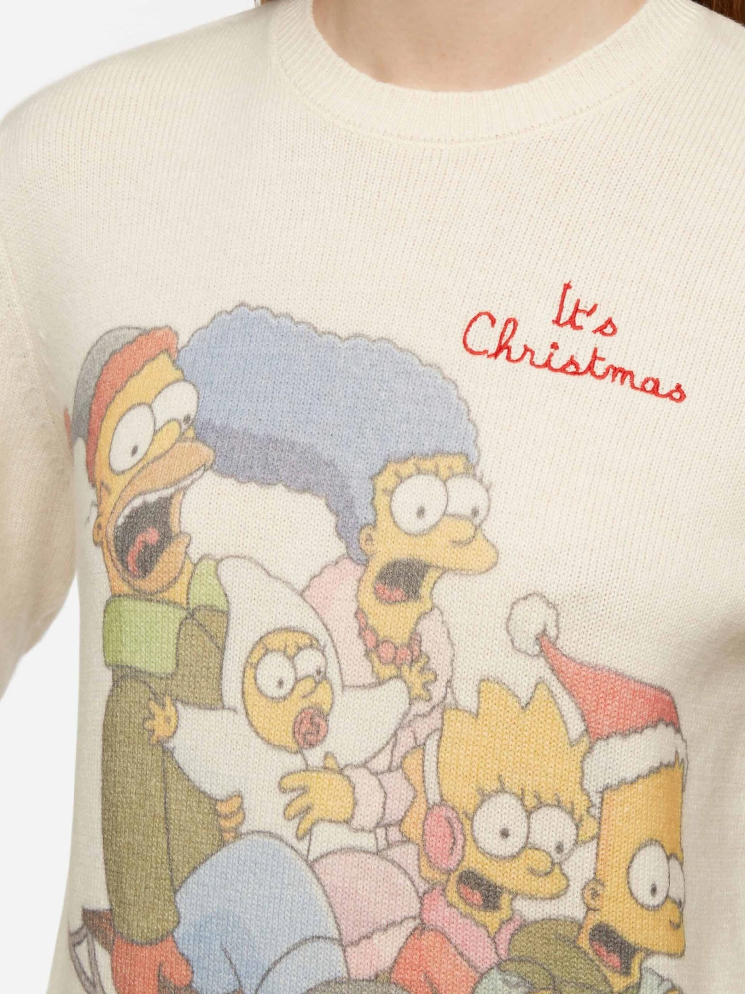 MC2 Saint Barth Woman White Sweater New Queen With Simpson Family Print | SIMPSON FAMILY SPECIAL EDITION 4 MC2 Saint Barth Woman White Sweater New Queen With Simpson Family Print | SIMPSON FAMILY SPECIAL EDITION - Image 2