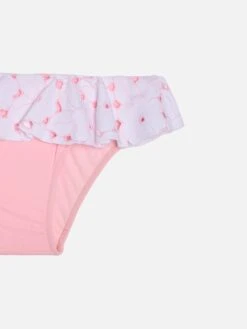 MC2 Saint Barth One-shoulder Ruffled Bikini Rosalie In Pink Sangallo Lace -MC2 Saint Barth Shop UID ROS0001BR2121 GIRL BIKINI PINK 0 0 3