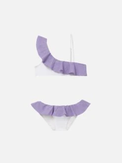 One Shoulder Ruffled Girl Bikini