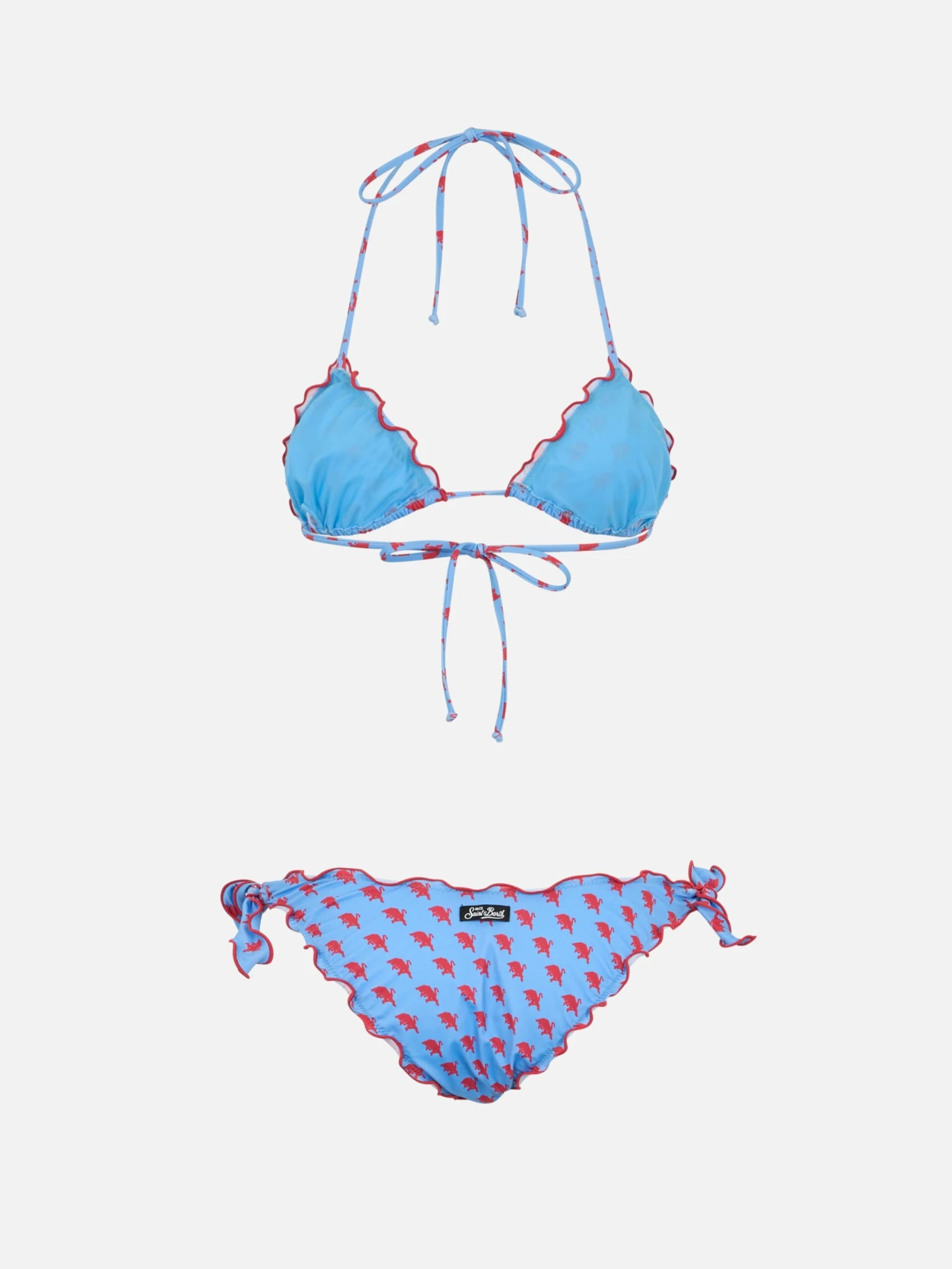 MC2 Saint Barth Woman Torino Print Triangle Classic Bikini Sarius | TORINO FC SPECIAL EDITION 5 MC2 Saint Barth Woman Torino Print Triangle Classic Bikini Sarius | TORINO FC SPECIAL EDITION - Image 3
