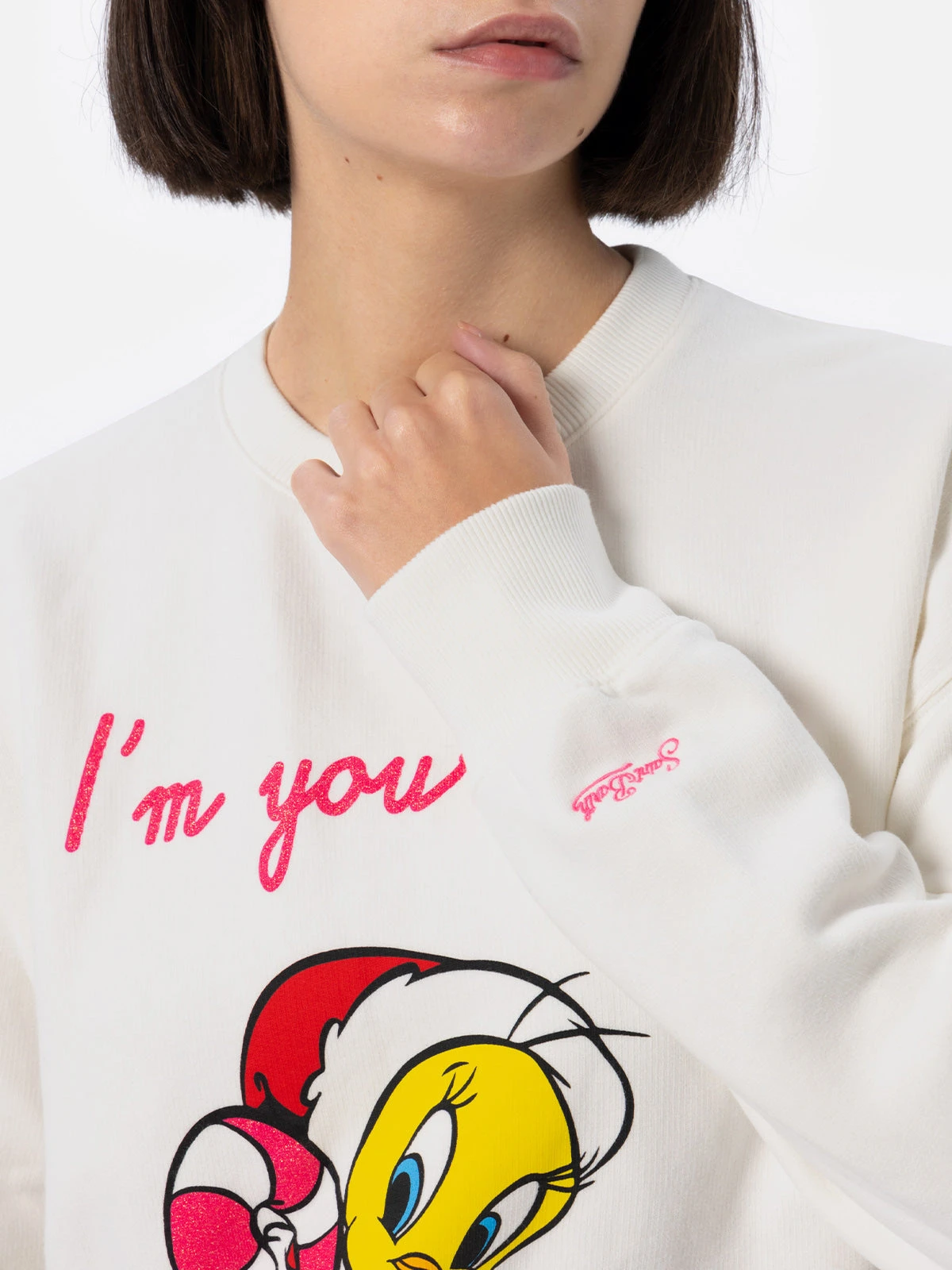 MC2 Saint Barth Woman Fleece Sweatshirt With Tweety Print | WARNER BROS 5 MC2 Saint Barth Woman Fleece Sweatshirt With Tweety Print | WARNER BROS - Image 3