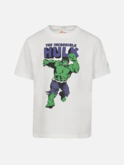 MC2 Saint Barth Boy Cotton T-shirt With Hulk Print | MARVEL SPECIAL EDITION