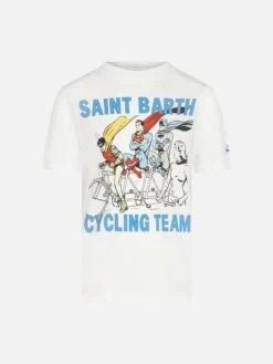 MC2 Saint Barth Boy Cotton T-shirt With SAINT BARTH Cycling Team Print | WARNER BROS SPECIAL EDITION