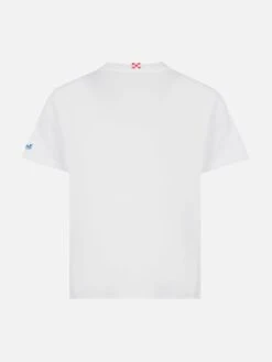 MC2 Saint Barth Cotton T-shirt With Surfing In St. Barth Embroidery And Superman Print | MARVEL SPECIAL EDITION -MC2 Saint Barth Shop UID TSH000101248H BOY T SHIRT WHITE SUPERMAN 20250226181708 02