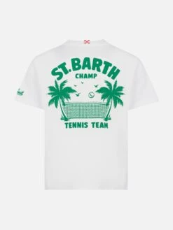 MC2 Saint Barth Cotton T-shirt With Saint Barth Tennis Team Print