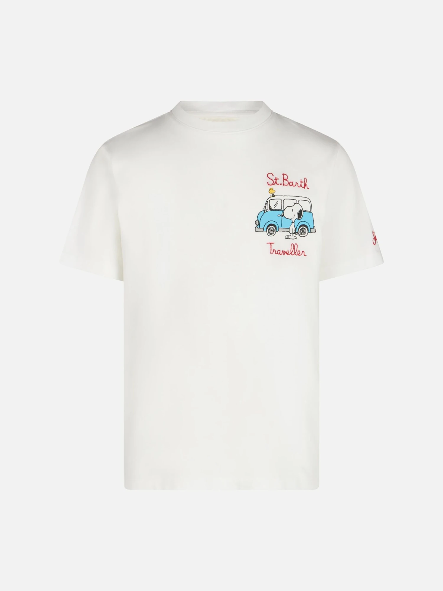 MC2 Saint Barth Boy Cotton T-shirt With Snoopy Print And St. Barth Traveller Embroidery | SNOOPY PEANUTS SPECIAL EDITION 3 MC2 Saint Barth Boy Cotton T-shirt With Snoopy Print And St. Barth Traveller Embroidery | SNOOPY PEANUTS SPECIAL EDITION