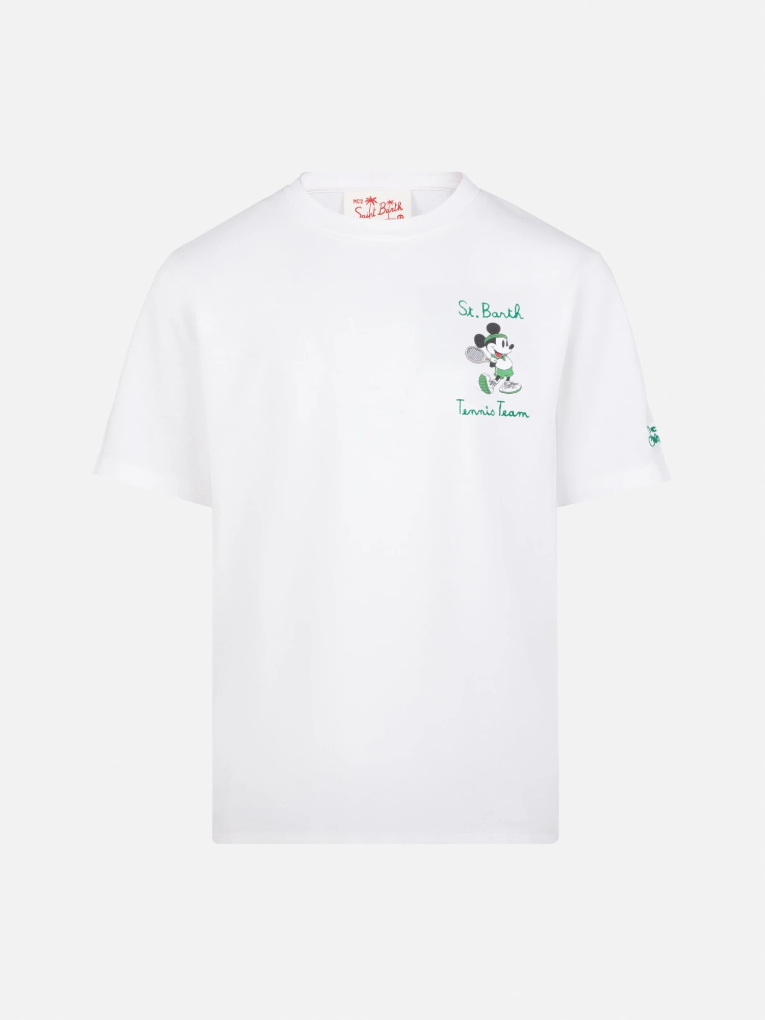 MC2 Saint Barth Cotton T-shirt With St. Barth Tennis Team Embroidery And Mickey Mouse Print | DISNEY® SPECIAL EDITION 3 MC2 Saint Barth Cotton T-shirt With St. Barth Tennis Team Embroidery And Mickey Mouse Print | DISNEY® SPECIAL EDITION
