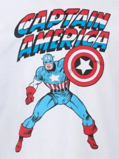MC2 Saint Barth Boy Cotton T-shirt With Captain America Print | MARVEL SPECIAL EDITION -MC2 Saint Barth Shop UID TSH000102982F BOY T SHIRT WHITE 3
