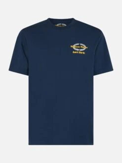 MC2 Saint Barth Man Cotton T-shirt With Magnum Marine & Saint Barth Front And Back Print | MAGNUM MARINE SPECIAL EDITION 9 MC2 Saint Barth Man Cotton T-shirt With Magnum Marine & Saint Barth Front And Back Print | MAGNUM MARINE SPECIAL EDITION -MC2 Saint Barth Shop UID TSHM00100121F MAN T SHIRT BLUE 1