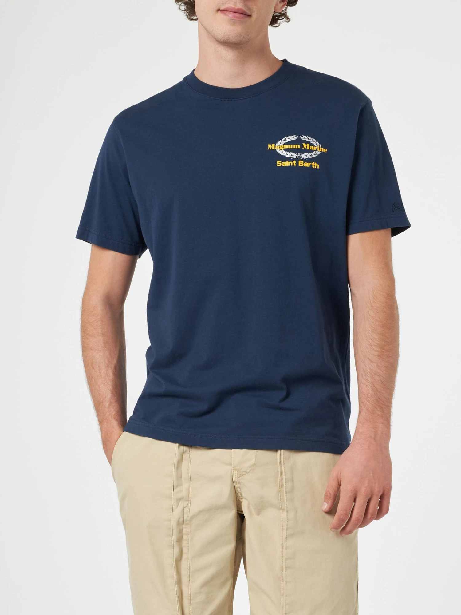 MC2 Saint Barth Man Cotton T-shirt With Magnum Marine & Saint Barth Front And Back Print | MAGNUM MARINE SPECIAL EDITION 5 MC2 Saint Barth Man Cotton T-shirt With Magnum Marine & Saint Barth Front And Back Print | MAGNUM MARINE SPECIAL EDITION - Image 3