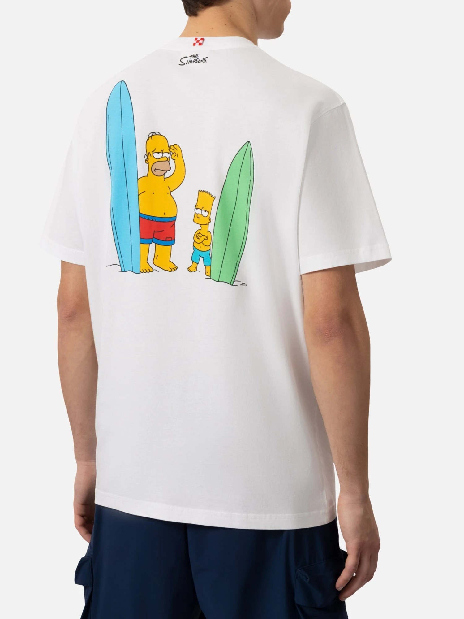 MC2 Saint Barth Man Cotton T-shirt With The Simpson Front Embroidery And Back Print | THE SIMPSON SPECIAL EDITION 3 MC2 Saint Barth Man Cotton T-shirt With The Simpson Front Embroidery And Back Print | THE SIMPSON SPECIAL EDITION
