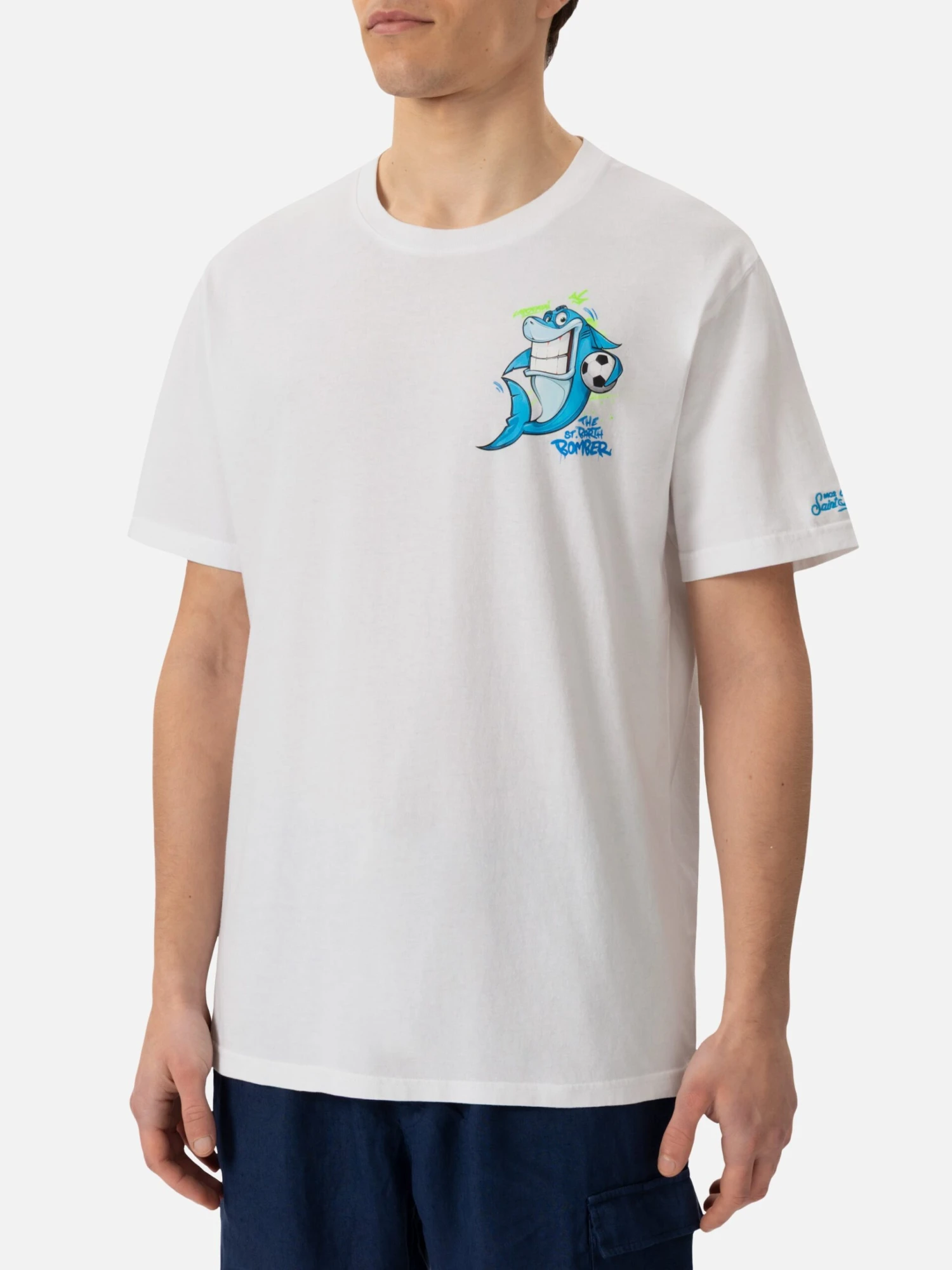 MC2 Saint Barth Cotton T-shirt With Cryptopuppets Shark Bomber Print | CRYPTOPUPPETS SPECIAL EDITION 6 MC2 Saint Barth Cotton T-shirt With Cryptopuppets Shark Bomber Print | CRYPTOPUPPETS SPECIAL EDITION - Image 4